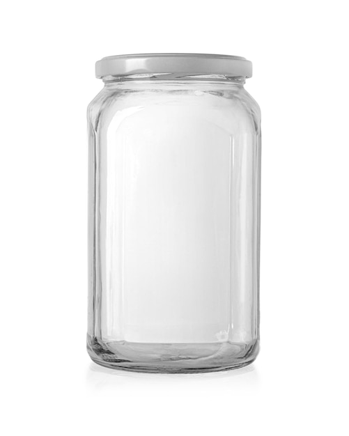 leeres Glasgefäß isoliert