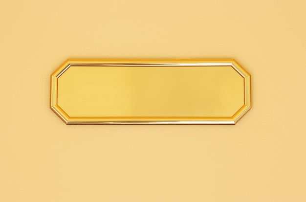 Leeres goldenes Schild