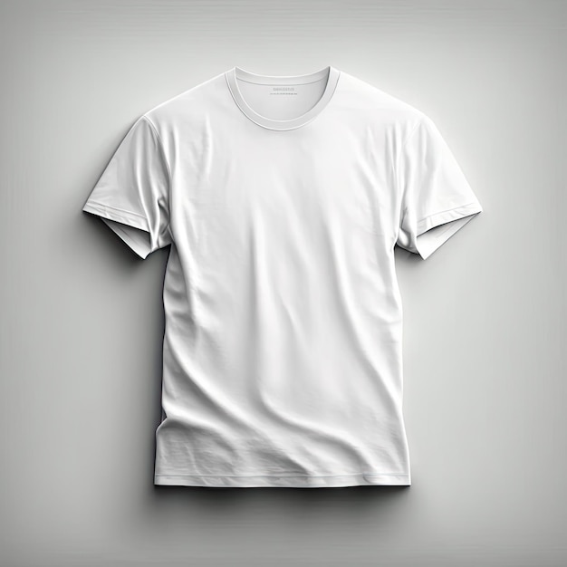 Leeres Mock-up-T-Shirt mit weißem Hintergrund Hergestellt von AIArtificial Intelligence