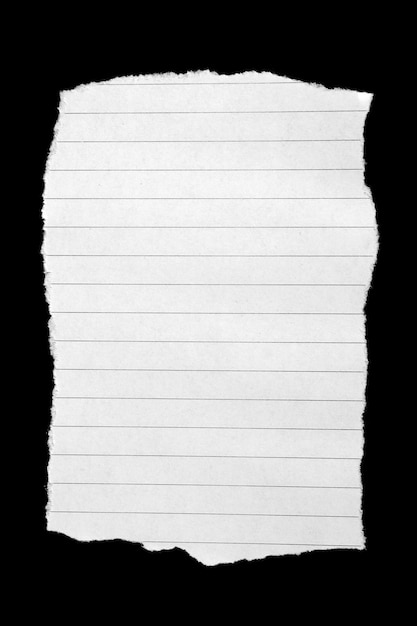 Leeres Papier vor schwarzem Hintergrund