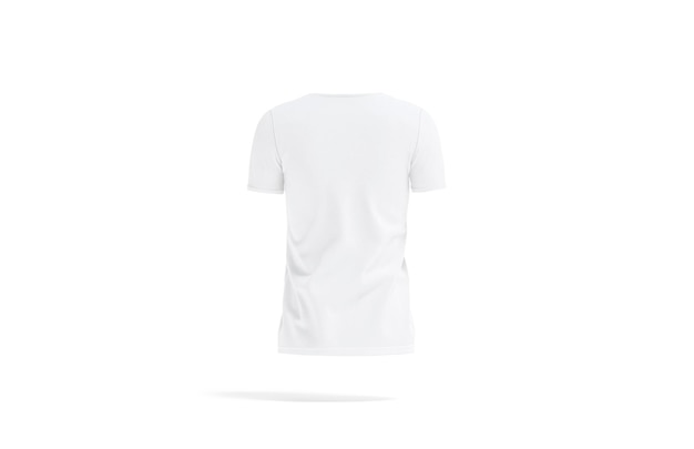 Leeres weißes Frauen-T-Shirt-Mock-up-Rücksicht