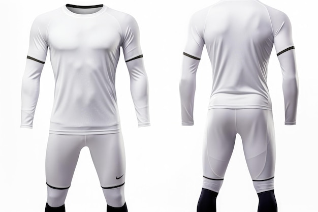 leeres weißes Fußballuniformdesign