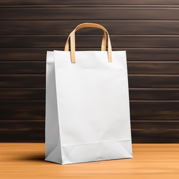 Leeres weißes Papier-Einkaufstaschenmodell