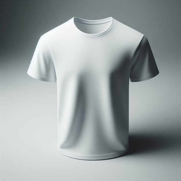 Foto leeres weißes t-shirt auf grauem hintergrund mock-up für das design