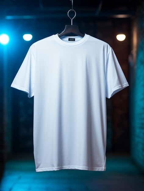 Leeres weißes T-Shirt-Foto für Mockup-Design