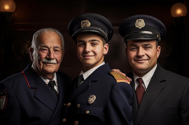 Legado en uniforme Tres generaciones unidas por la profesión