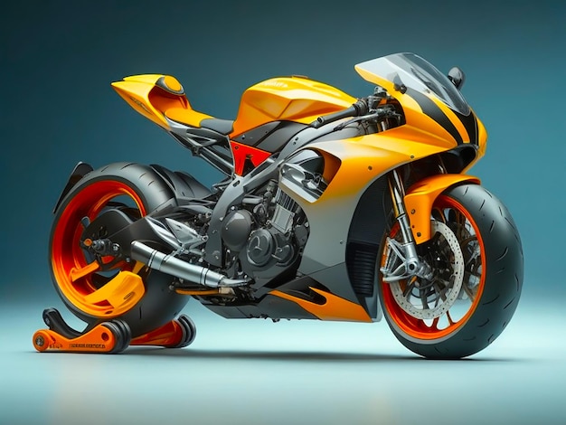Legal motocicleta esportiva genérica em um estúdio de luz gerado por IA