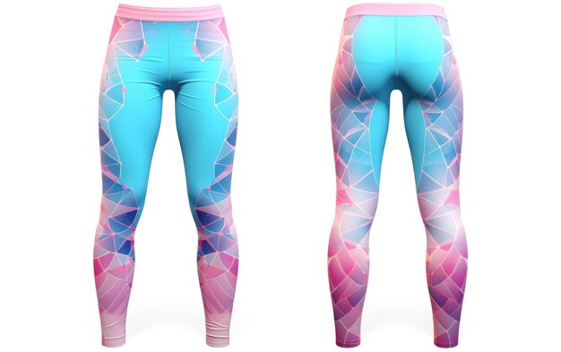 Leggings hechos a mano sobre un fondo blanco