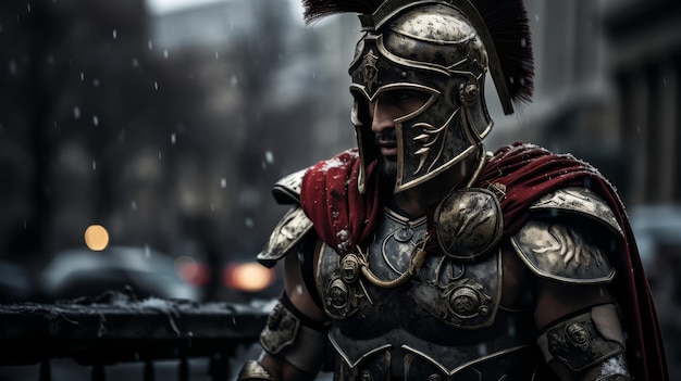 El legionario romano imagina la grandeza del imperio