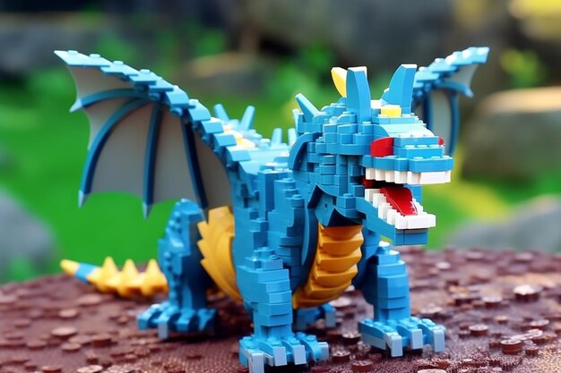 Foto lego dragón generado por ia