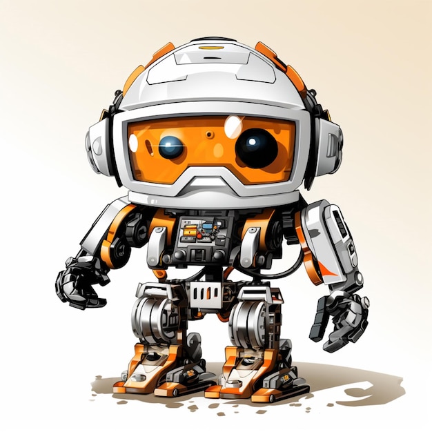 Lego Mindstorms NXT 2D-Cartoon-Illustration auf weißem Hintergrund