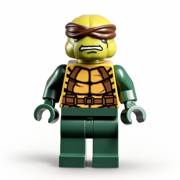 Lego Mutant Turtle Figura de Super-Herói Estilo Noir de Livro de quadrinhos