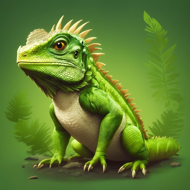 Leguan-Illustration AI Generative