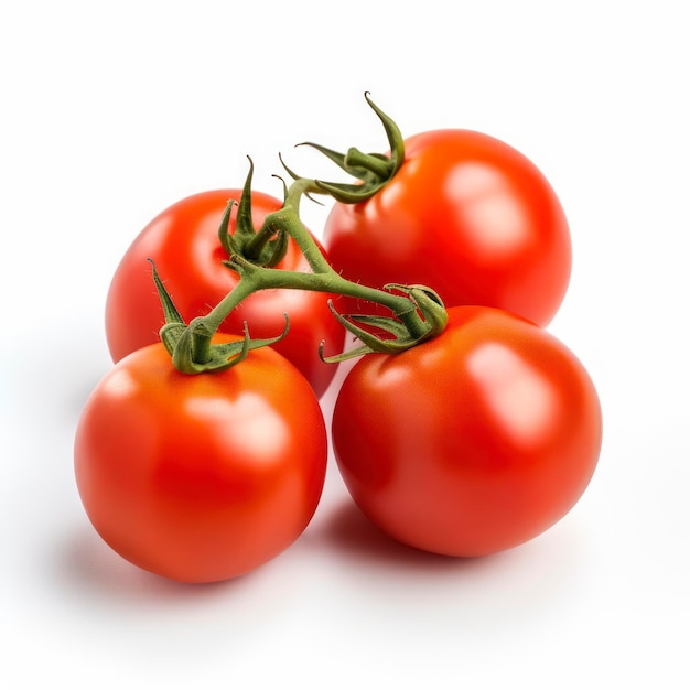 Legumes de tomate vermelho isolados em fundo branco