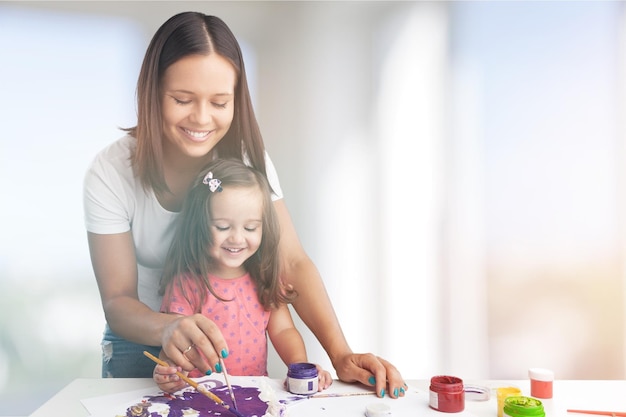 Lehrer Kind Kindergarten spielen Baby Mutter Elternteil