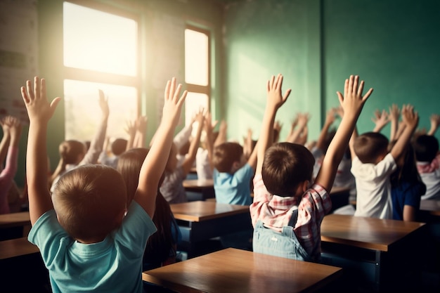 Foto lehrer kinder klassenzimmer schulmädchen unterricht schülerklasse lernen kindheit erziehung studierende person schule