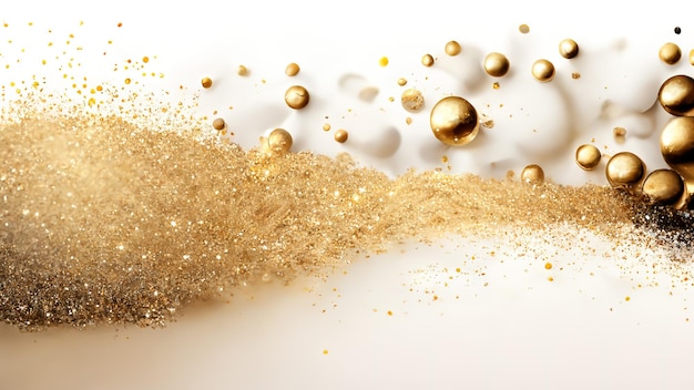 Leicht glänzender goldener Glitzerhintergrund