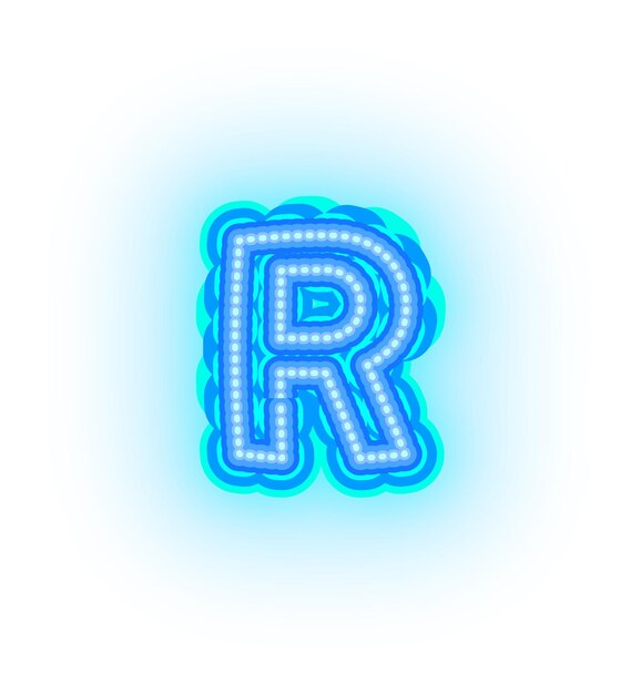 Leichte Neonbuchstaben