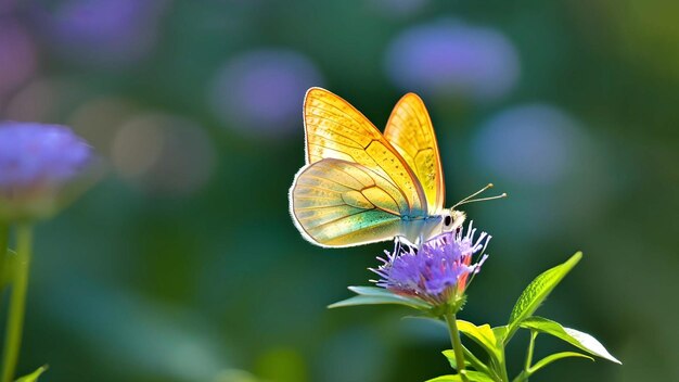 Foto leichter glänzender schmetterling