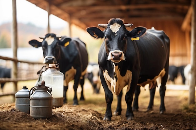 Leitamento de vacas na quinta