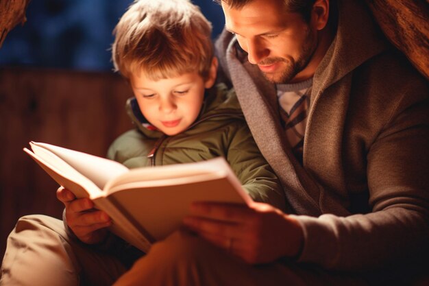 Foto leitura para crianças adultos enfatizam a importância da leitura na infância dia do livro