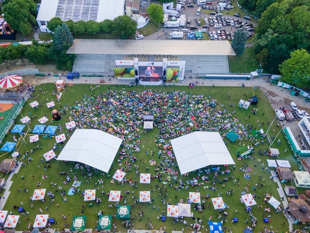 Lemberg Ukraine 26. Juni 2021 Overhead-Draufsicht auf das Lemberger Jazzfest