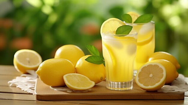 Lemonade Uma bebida de verão clássica e atemporal Imagem generativa de IA