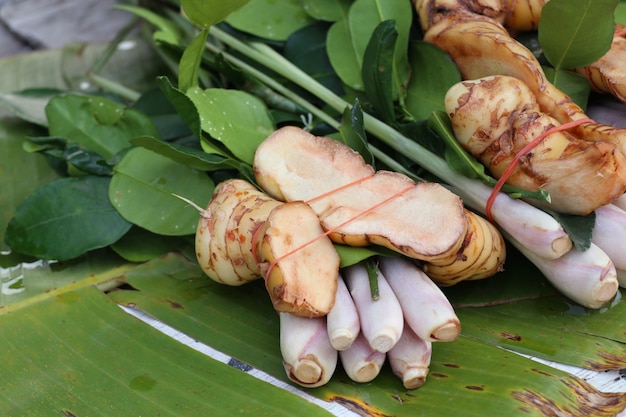 Lemongrass y Galangal en el mercado