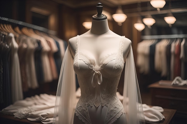 Lencería sensual en un maniquí ai generativo