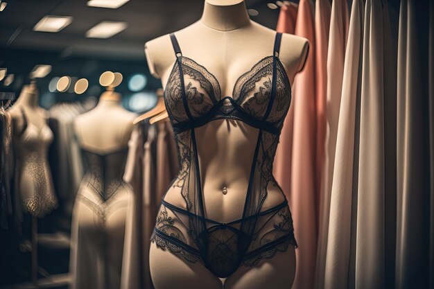 Lencería sensual en un maniquí ai generativo