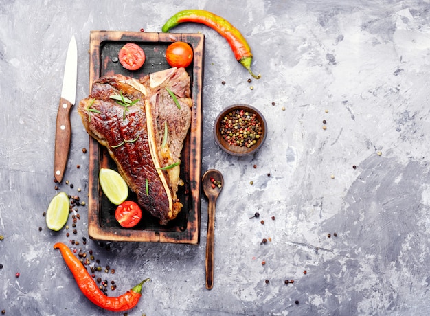 Lendensteak auf Schneidebrett