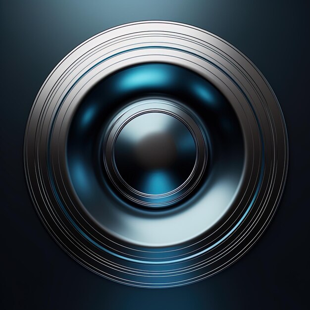 una lente de cámara que tiene un fondo azul y negro