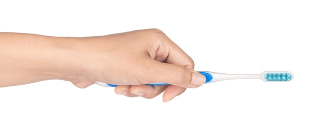 Lente de dientes aislado sobre un fondo blanco