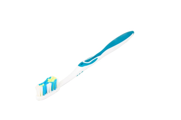 Lente de dientes aislado sobre un fondo blanco
