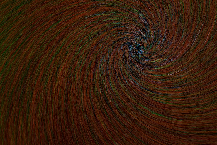 Foto lente natural spinzoom vórtice explosión radial puntos rojos borrosos sobre fondo negro