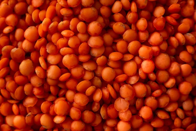 Lentejas rojas secas muy cerca de sémola de lentejas rojas secas de lentejas naranjas montón de daal raw daal dhal ma