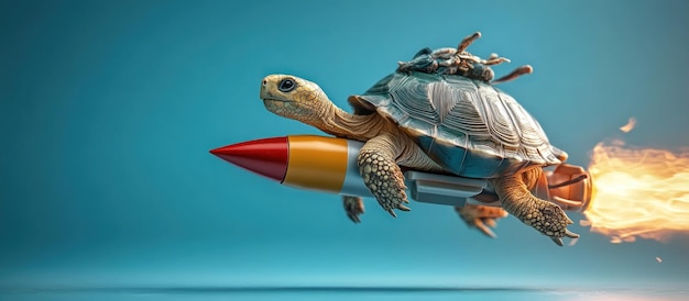 Lento y constante gana la carrera Tortuga en cohete