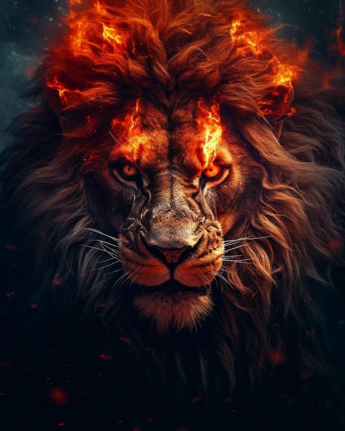 El león ardiente