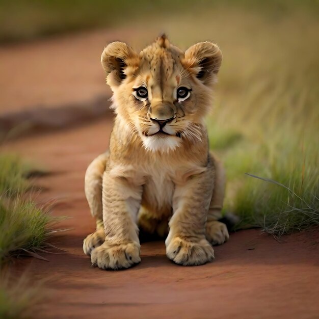 Foto el león bebé ai