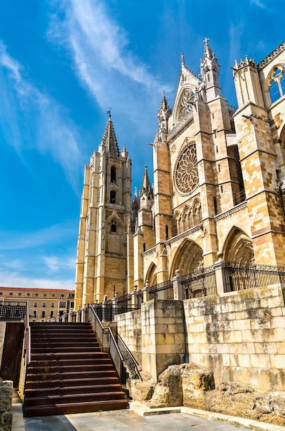 Leon Kathedrale von Santa Maria de Regla in Spanien auf dem Camino de Santiago