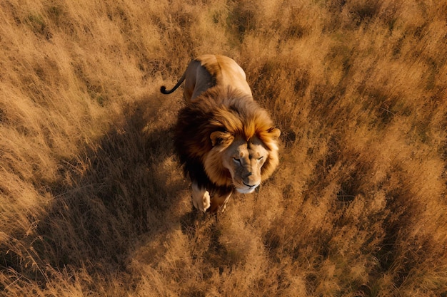 Un león en la naturaleza