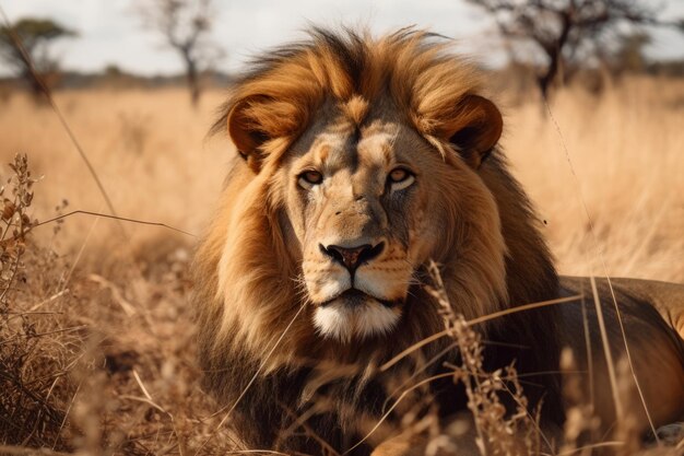 El león en la naturaleza