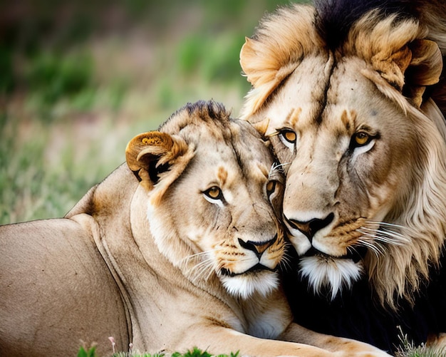 león en la naturaleza