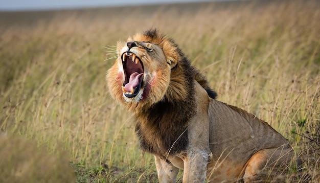 Foto el león rey de la jungla