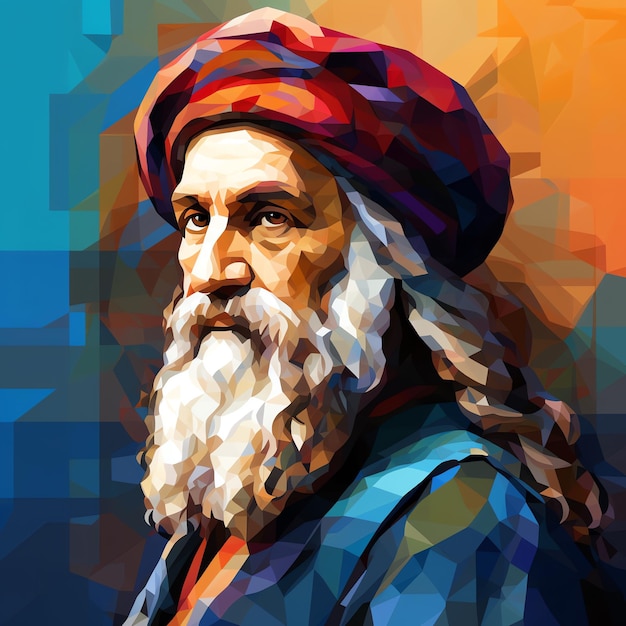 LEONARDO DE VINCI RETRATO WPAP