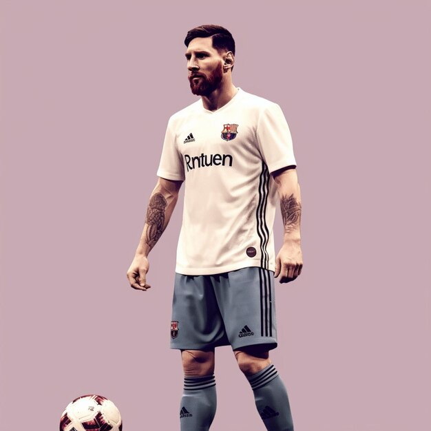 Leonel Messi Argentinisches Trikot digitale Kunst