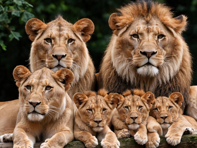 Los leones están sentados