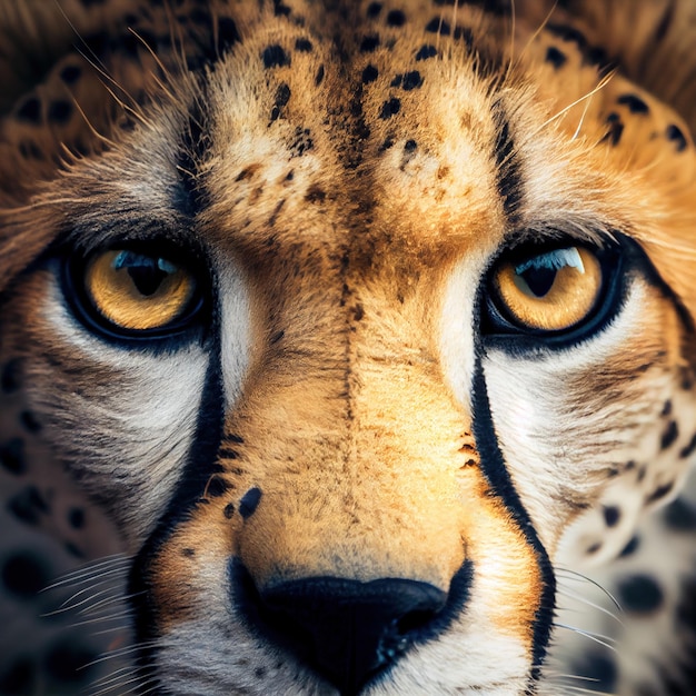 Leopard-Portrait-Nahaufnahme Generative Ai