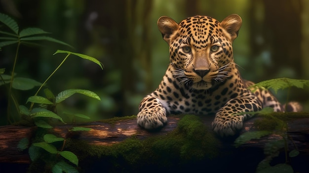 Leopardo en el bosque