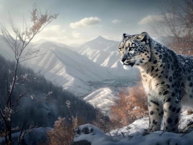 Leopardo da neve Irbis